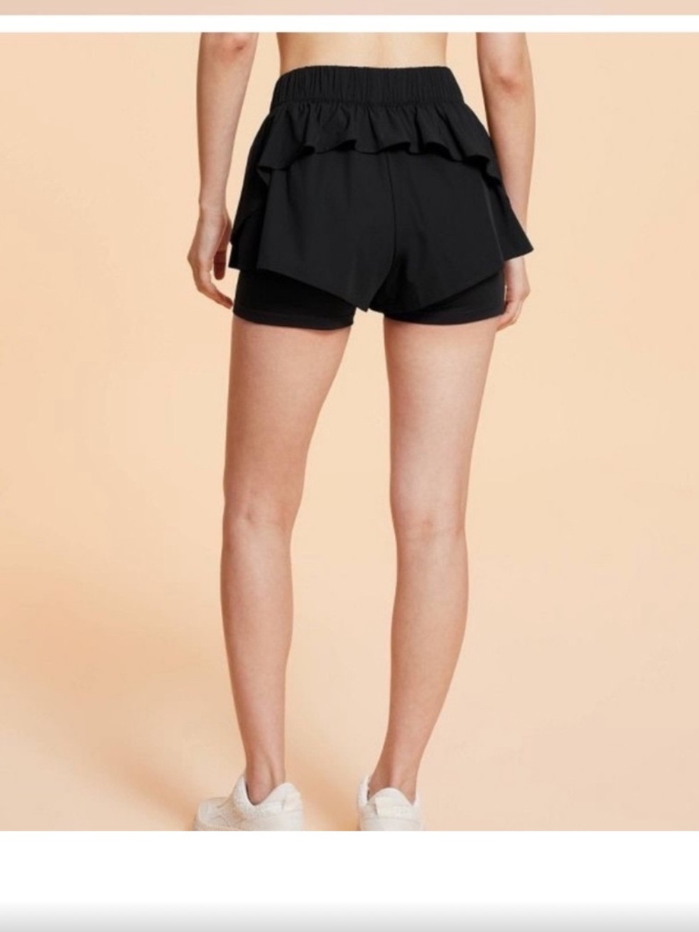 EUC Target Blogilates Women's Black Ruffle Shorts - Large